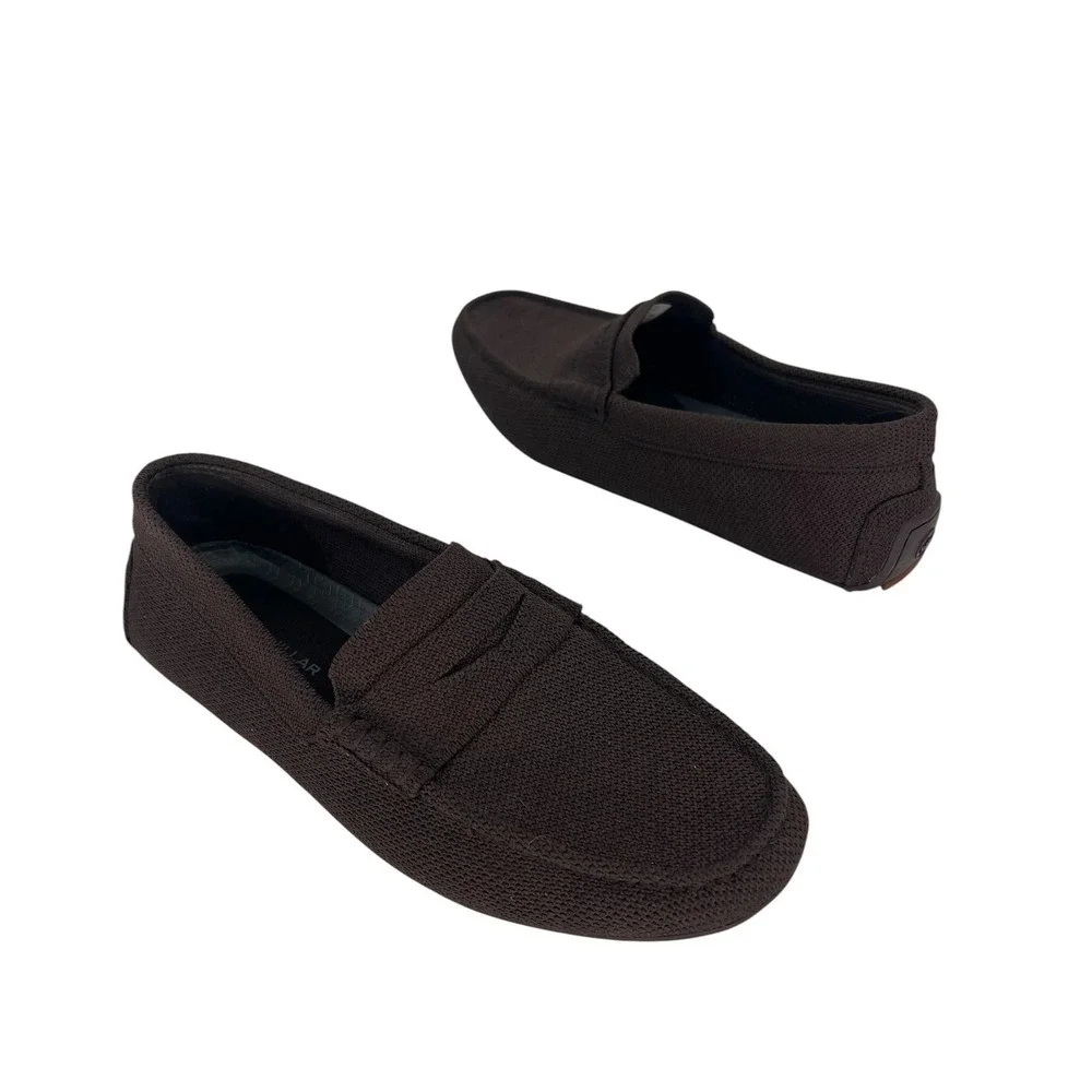 Peter‎ Millar Crown Cruise Knit Driver Loafers Brown Slip On Shoes Size 9